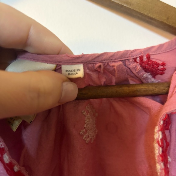 Anthropologie Seen Worn Kept Embroidered Blouse size 4 - Picture 6 of 8